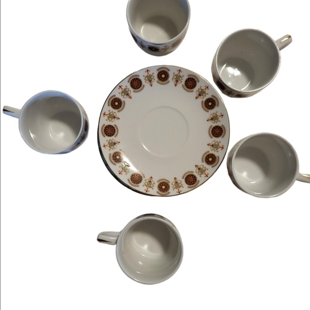 Vintage Demitasse Cups with Saucers